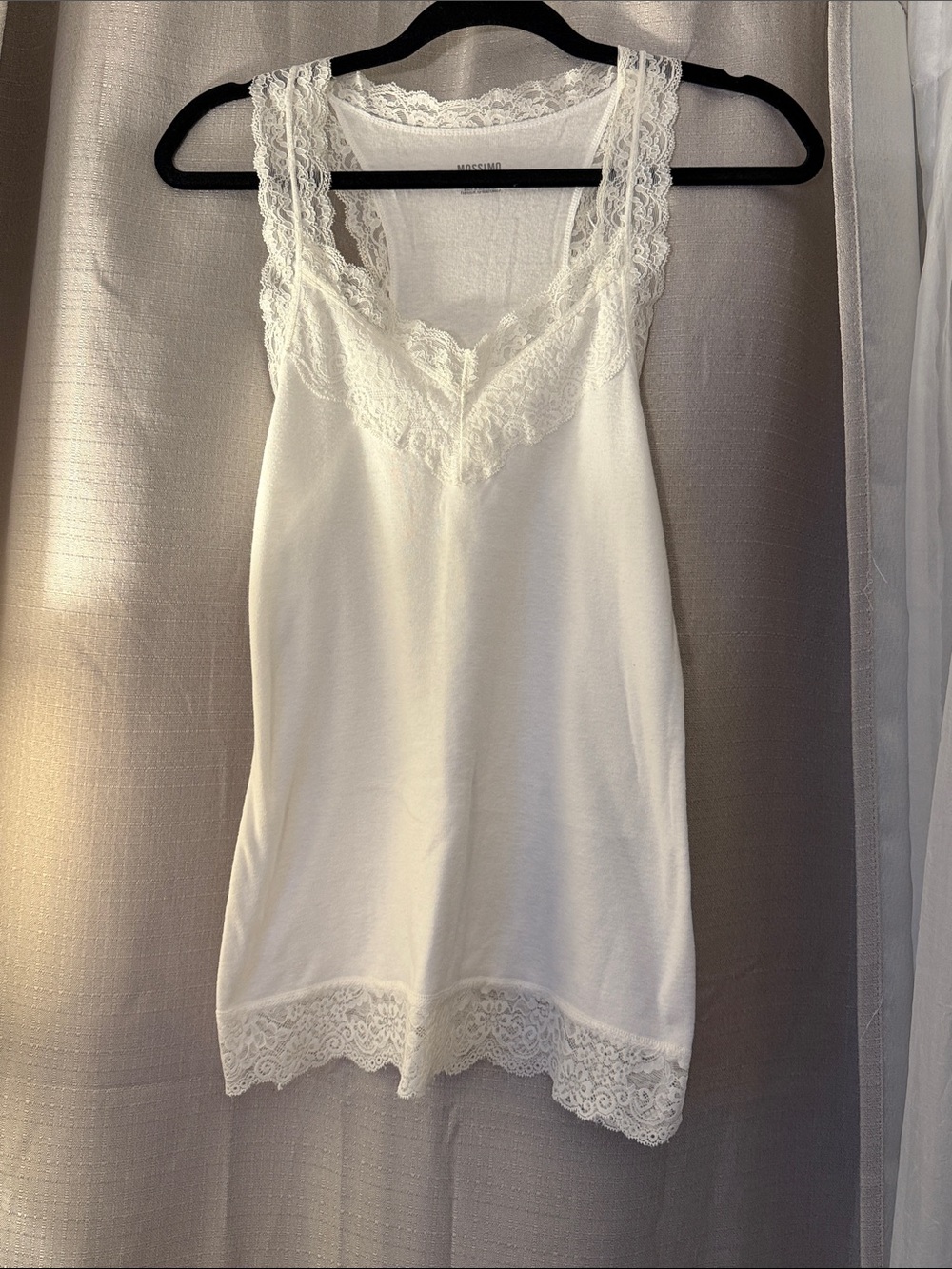 Mossimo Supply Co. White Lace-Trim Camisole
